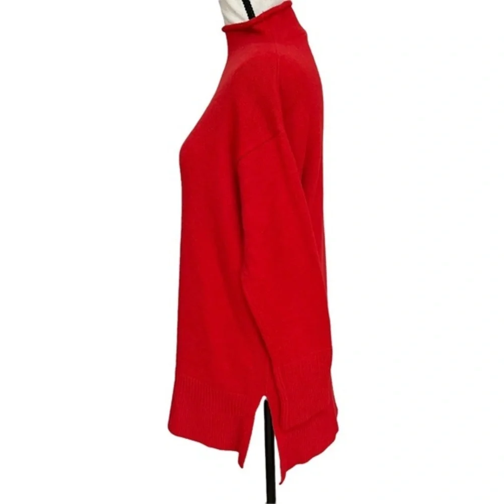 ANTHROPOLOGIE MOTH Red Mock Neck Sweater size XS Oversized - Picture 2 of 7